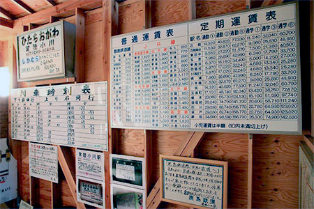 常陸小川駅の運賃表、時刻表など