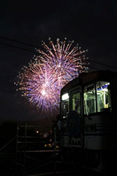 第5回りくべつ鉄道まつり花火列車の様子