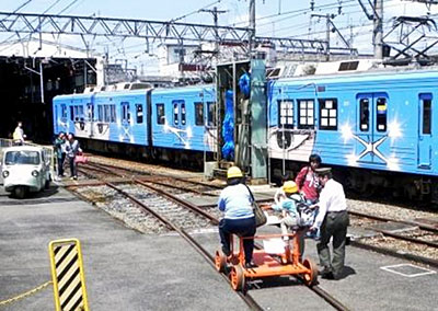 軌道自転車を伊賀鉄道様に貸与