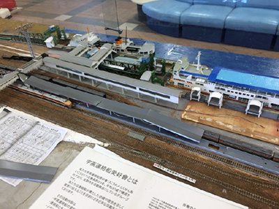 １９７０年頃の宇野駅構内を再現したNゲージ模型