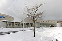 雪に覆われた宿泊先の
ハイルザーム栗駒