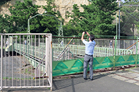 老朽化で立ち入り禁止の
転車台