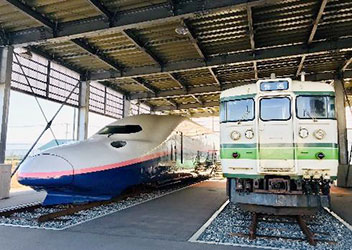 E4系新幹線と115系電車