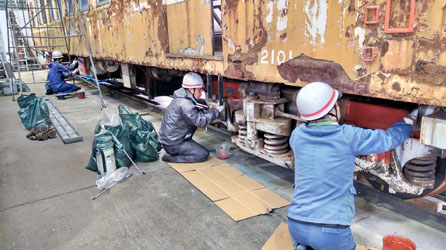 足回りの整備は保存会が担当しています