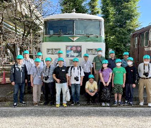 施設内での記念撮影