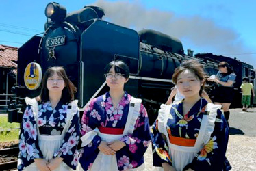 運転開始４５周年記念　ＳＬやまぐち号出発式を実施